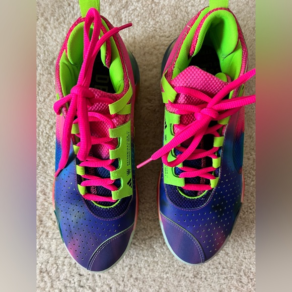 Adidas Determination DON Issue 5 Neon Multicolor Sneakers EUC - Picture 2 of 10